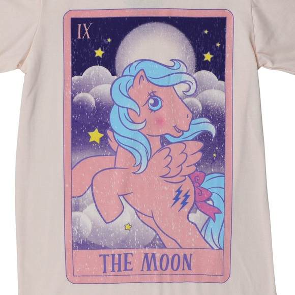 My Little Pony The Moon Tarot Card Graphic Tee Pink Short Sleeve Unisex Large - Picture 2 of 9